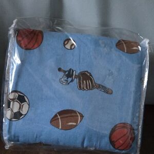 Blue Sports Themed Fabric